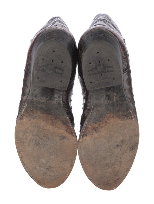 Tony Lama Leather Embroidered Accent Western Boots