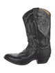 Tony Lama Leather Embroidered Accent Western Boots