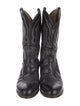 Tony Lama Leather Embroidered Accent Western Boots