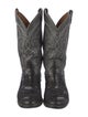 Tony Lama Leather Embroidered Accent Western Boots