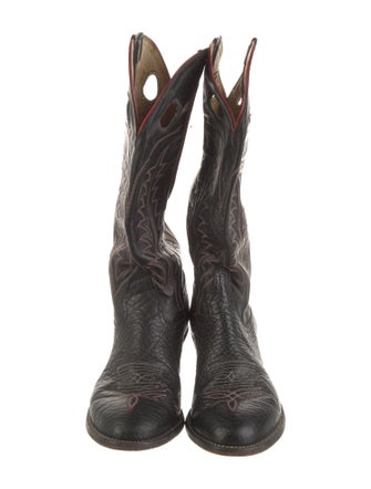 Tony Lama Leather Printed Western Boots