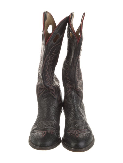 Tony Lama Leather Printed Western Boots