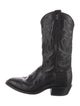 Tony Lama Leather Embroidered Accent Western Boots