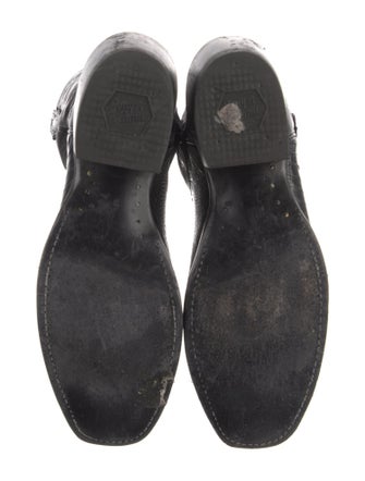 Tony Lama Leather Embroidered Accent Western Boots