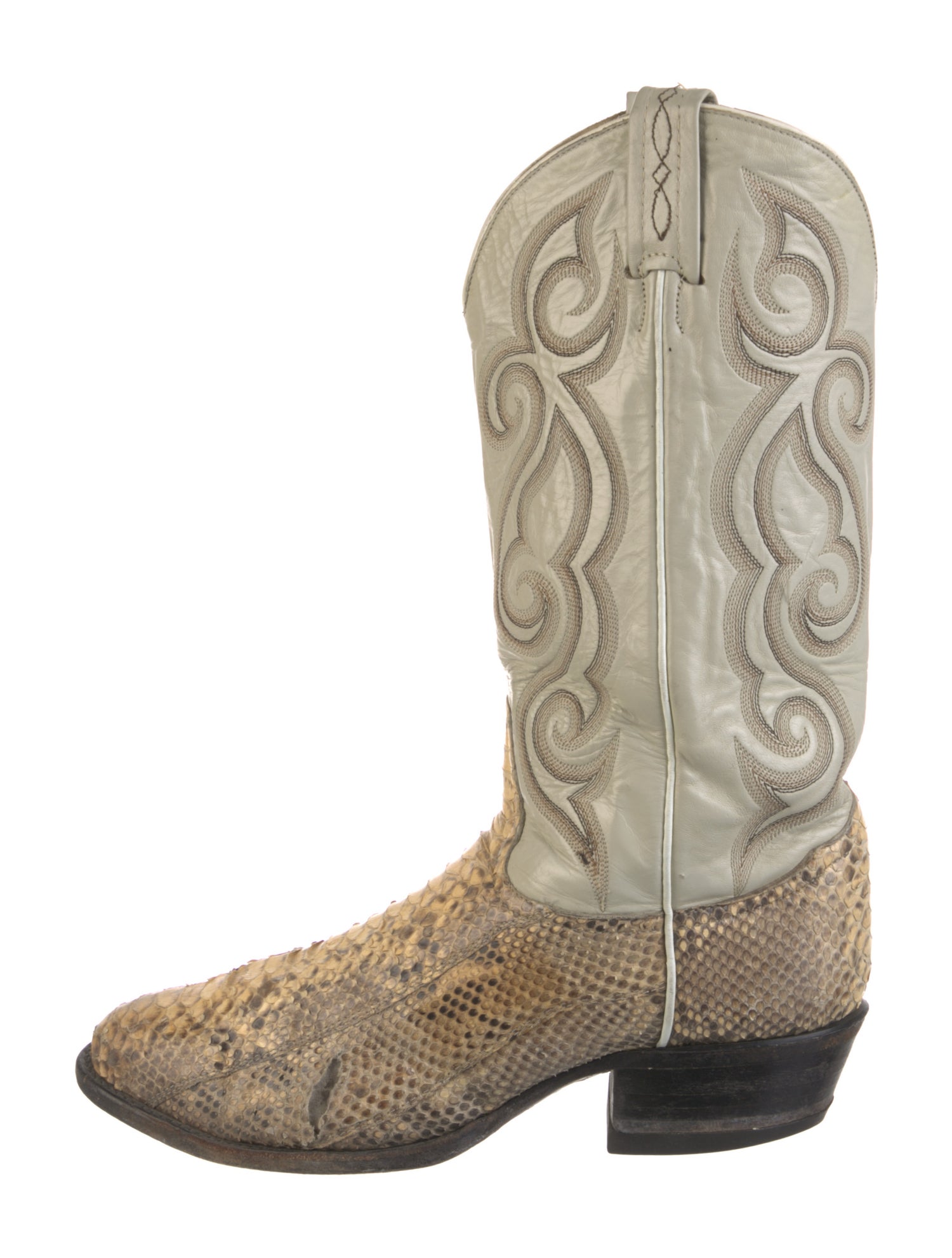 Tony Lama Leather Patterned Western Boots