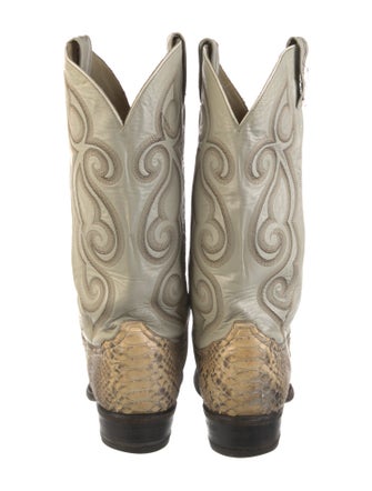 Tony Lama Leather Patterned Western Boots