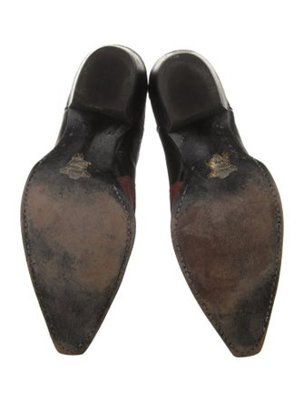 Tony Lama Leather Colorblock Pattern Western Boots