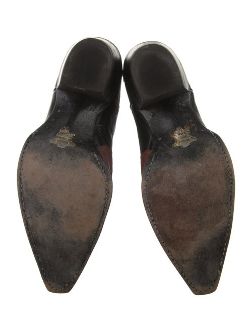 Tony Lama Leather Colorblock Pattern Western Boots