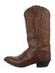 Tony Lama Leather Embroidered Accent Western Boots
