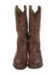 Tony Lama Leather Embroidered Accent Western Boots