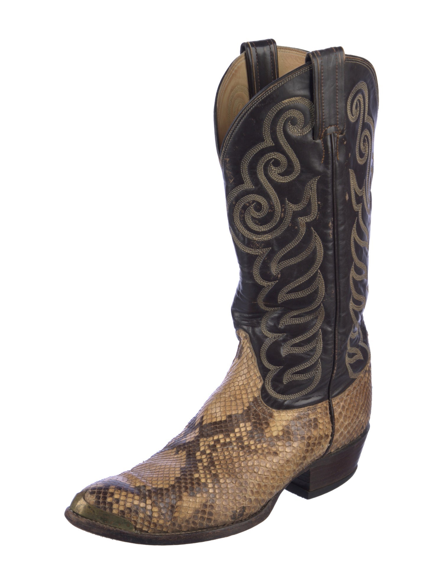 Tony Lama Leather Patterned Western Boots