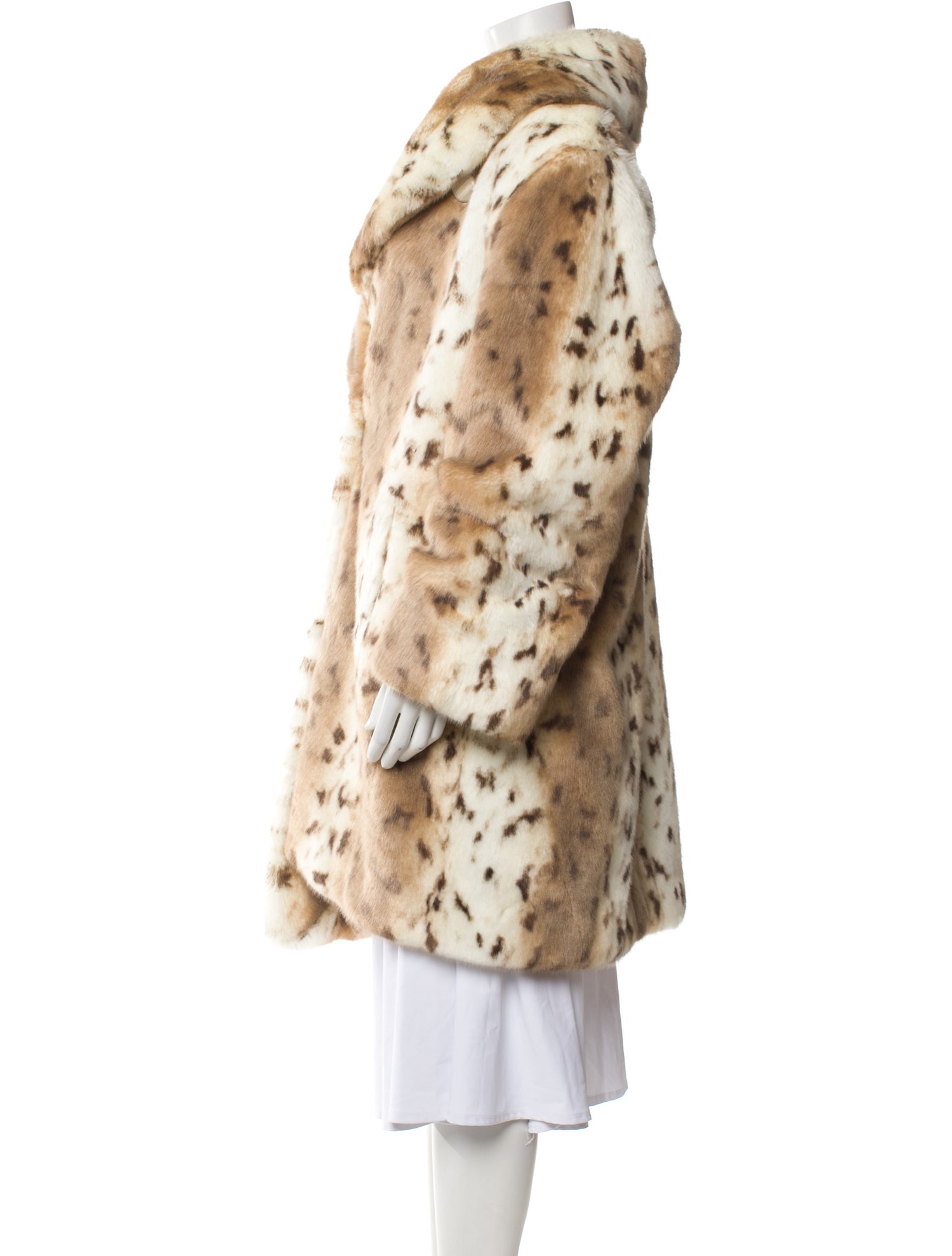 TIMELESS NAEEM KHAN Faux Fur Animal Print Faux Fur Coat