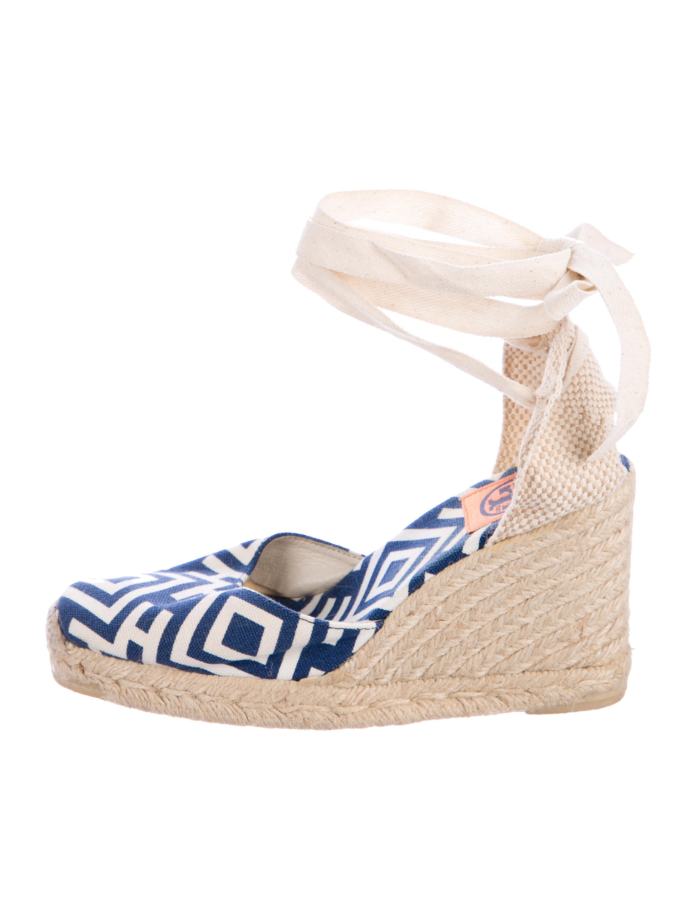 Tory Burch Canvas Wedged Espadrilles Shoes WTO107725 The RealReal