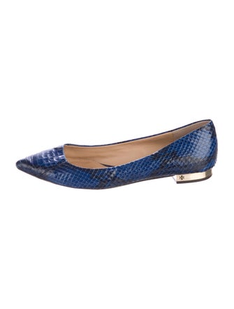 Tory Burch Bedford Snakeskin Flats