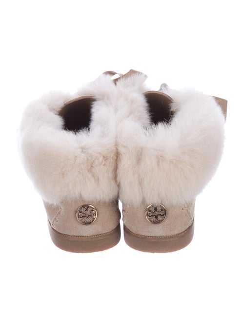 Tory Burch Aberdeen Fur-Trimmed Slippers w/ Tags