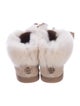 Tory Burch Aberdeen Fur-Trimmed Slippers w/ Tags
