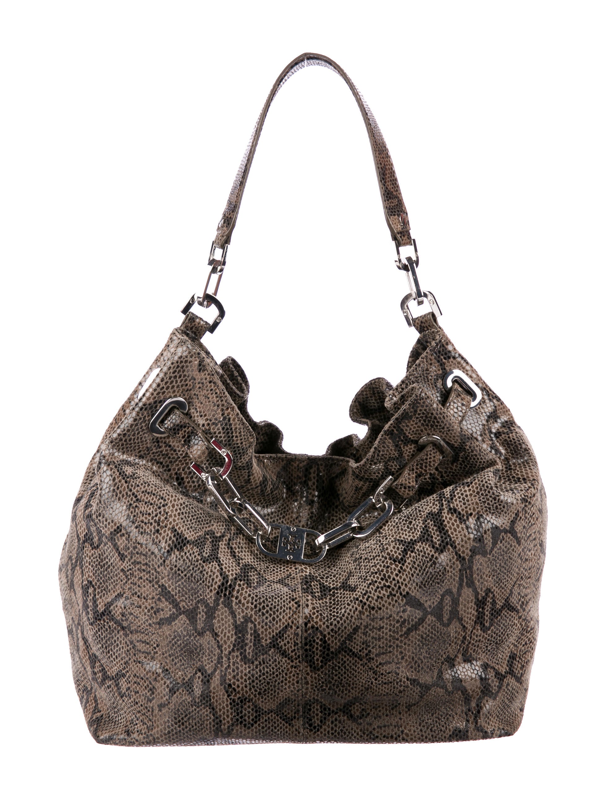 Tory Burch Embossed Suede Hobo Handbags Wto118585 The Realreal Embossed Suede Hobo
