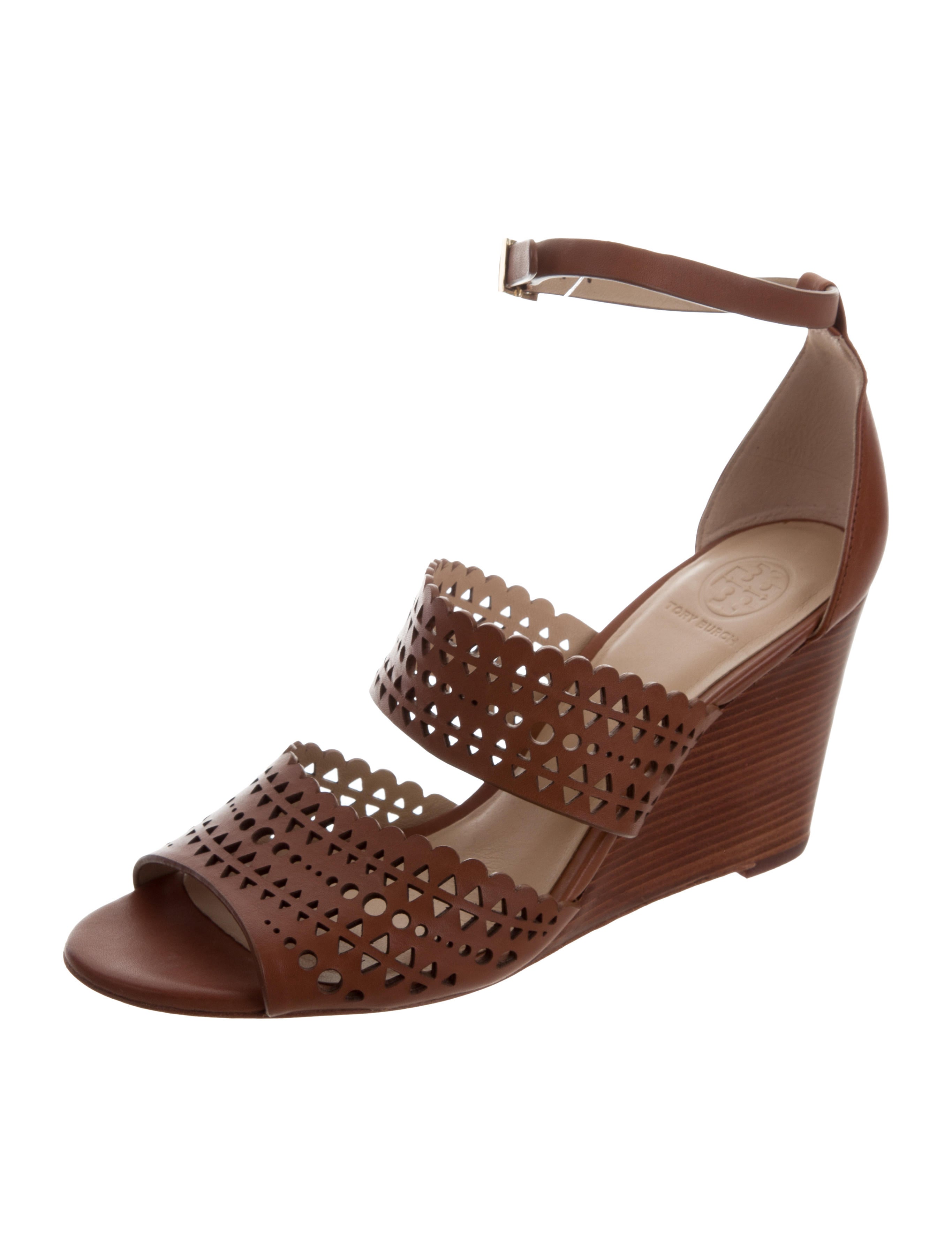 burch leather laser cut wedges shoes wto123254 the realreal burch leather laser cut wedges shoes wto123254 the realreal