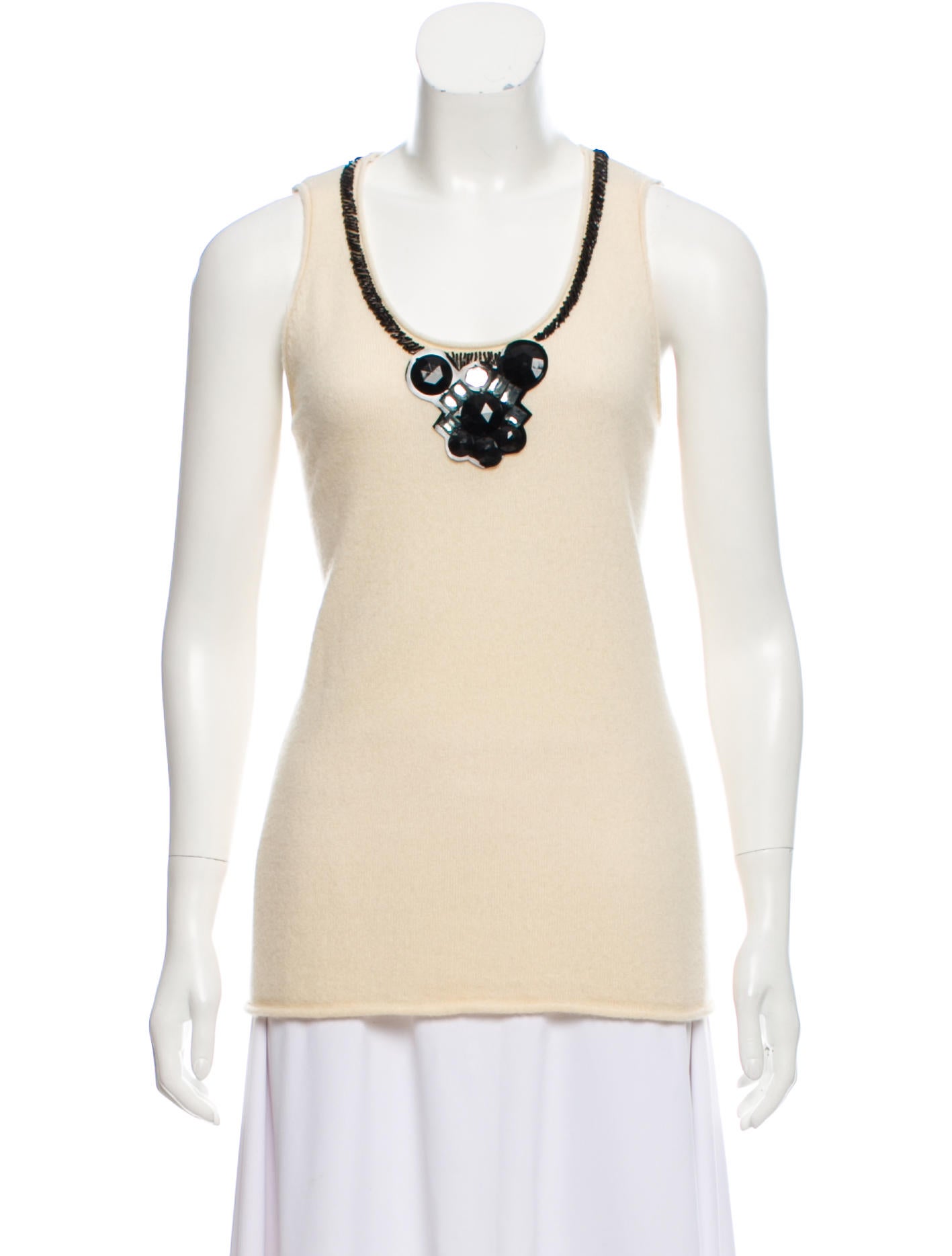 Tory Burch Cashmere Embellished Top Clothing Wto137195 The