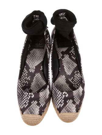 Tory Burch Heather Lace-Up Espadrille Wedges