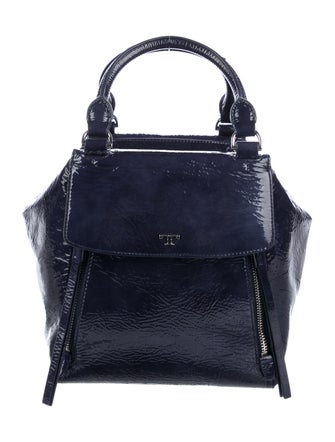 Tory Burch Half-Moon Patent Leather Satchel