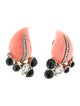 Tory Burch x Kenneth Jay Lane Leaf Clip-On Earrings