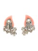 Tory Burch x Kenneth Jay Lane Leaf Clip-On Earrings