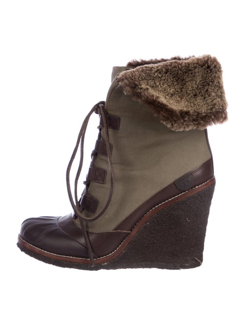 Tory Burch Mid-Calf Wedge Boots