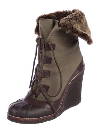 Tory Burch Mid-Calf Wedge Boots