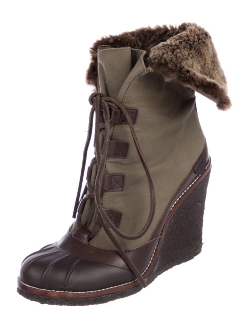 Tory Burch Mid-Calf Wedge Boots