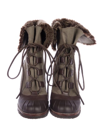 Tory Burch Mid-Calf Wedge Boots