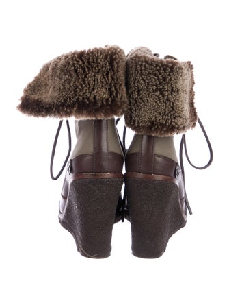 Tory Burch Mid-Calf Wedge Boots