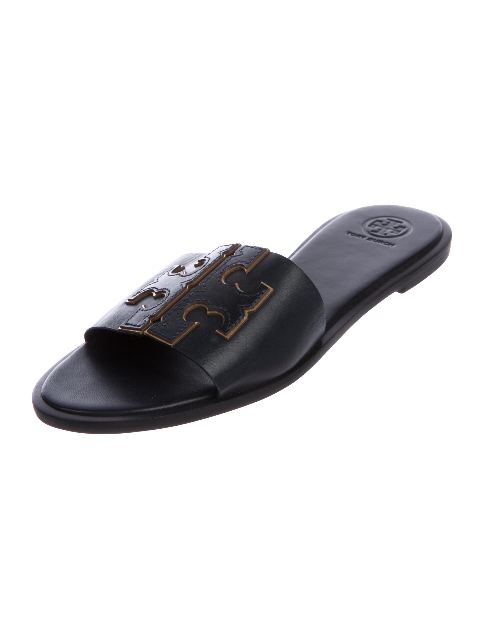 Tory Burch Logo Slide Sandals - Shoes - WTO187673 | The RealReal