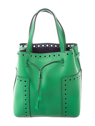 Tory Burch Block-T Brogue Mini Drawstring Tote