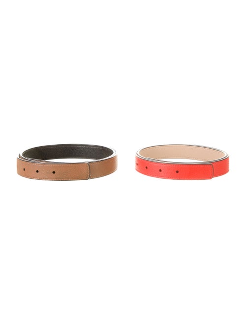 Tory Burch Two-Piece Leather Belt Orange