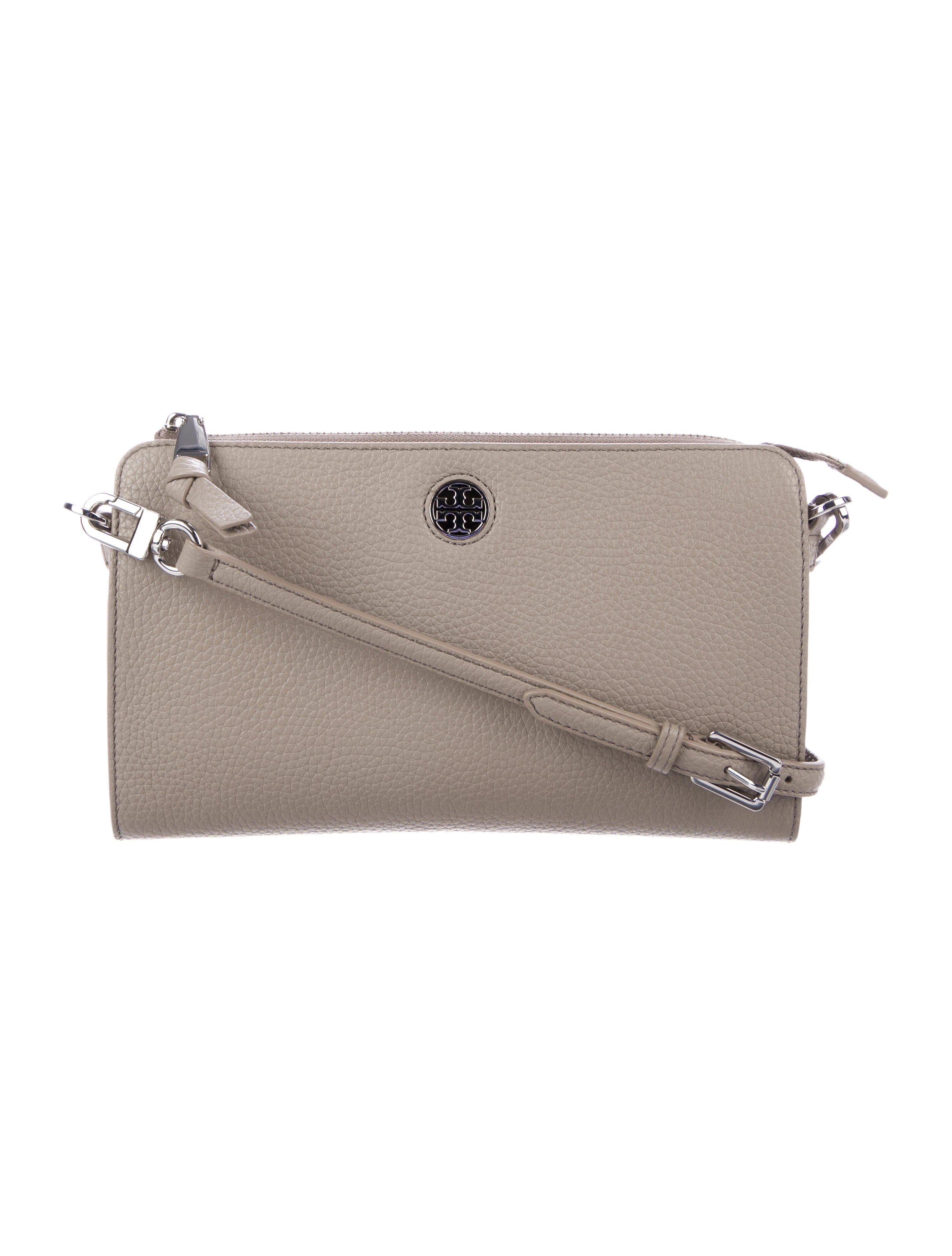 Tory Burch Robinson' Pebbled Leather Crossbody Wallet