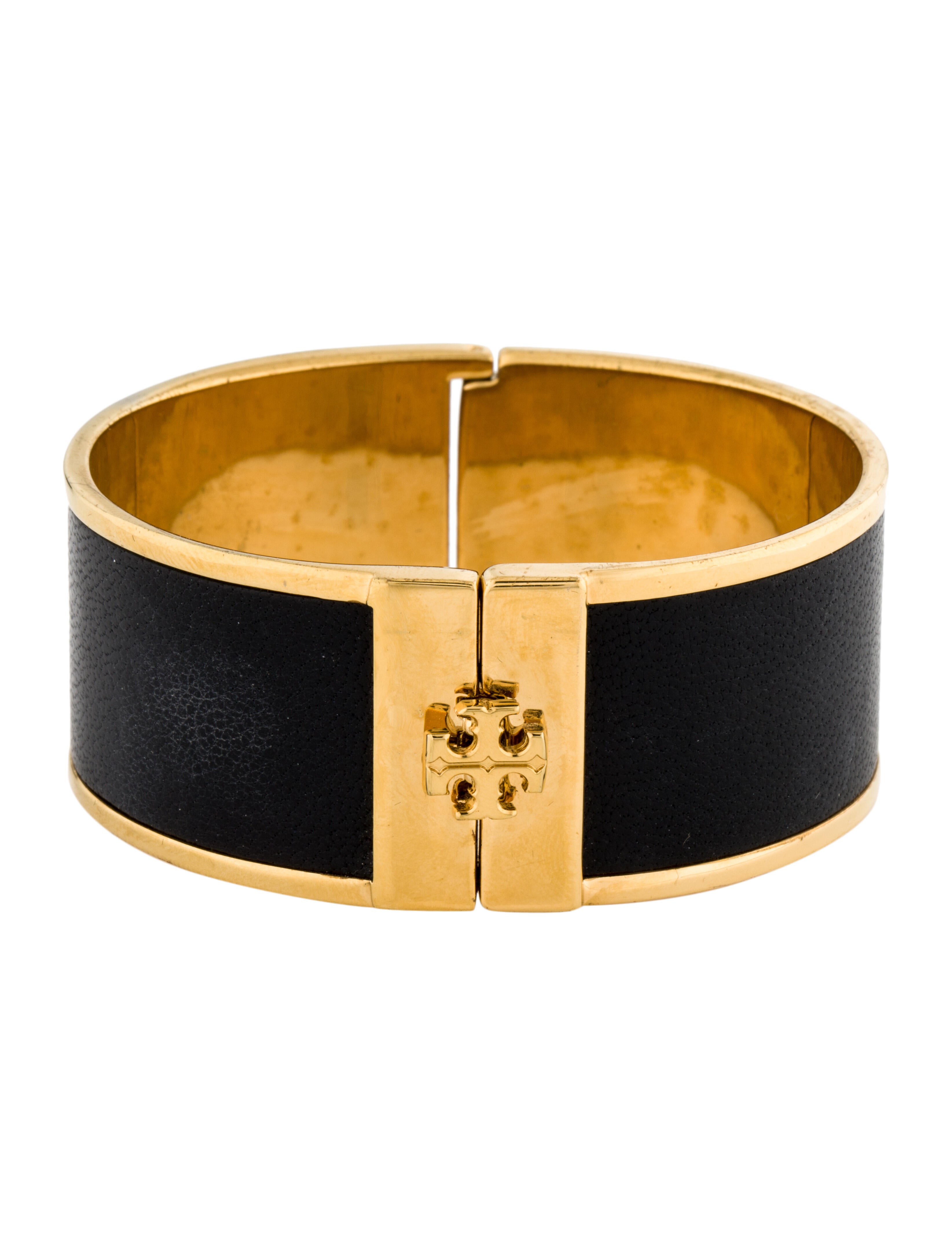 Tory Burch Skinny Leather Inlay Cuff Bracelets WTO250159 The RealReal