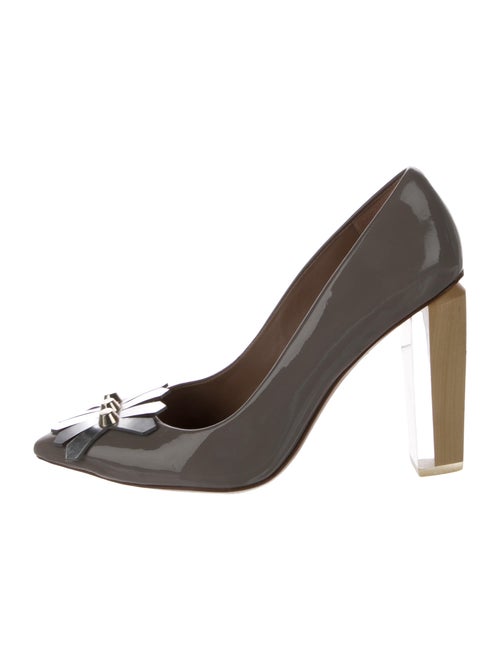 Tory Burch Studded Patent Leather Pumps Patent Lea