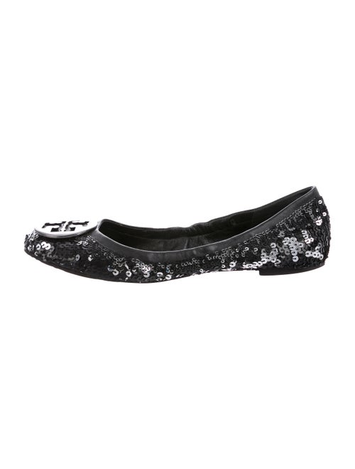 Tory Burch Sequin Ballet Flats Black