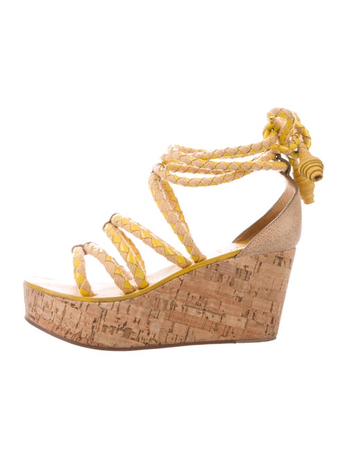 Tory Burch Petra Platform Wedges Yellow