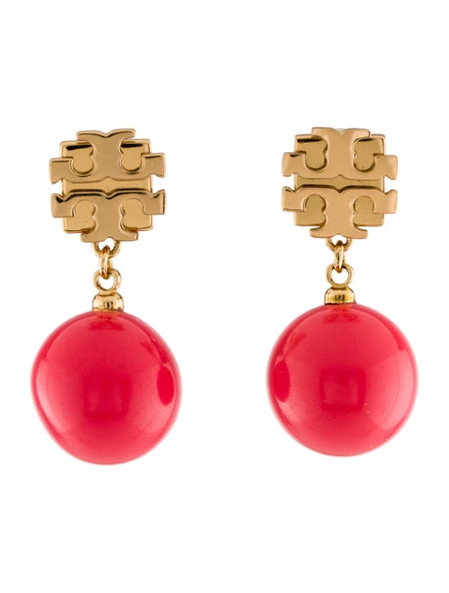 Tory Burch Resin Drop Earrings Gold