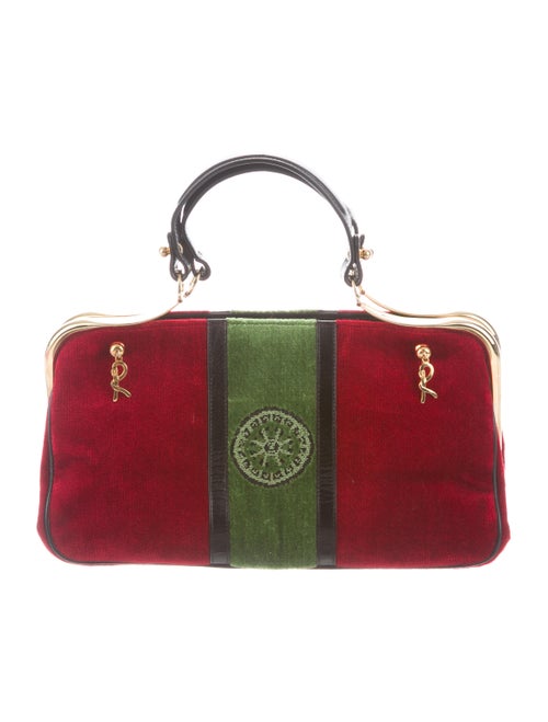 Tory Burch Velvet Handle Bag Red