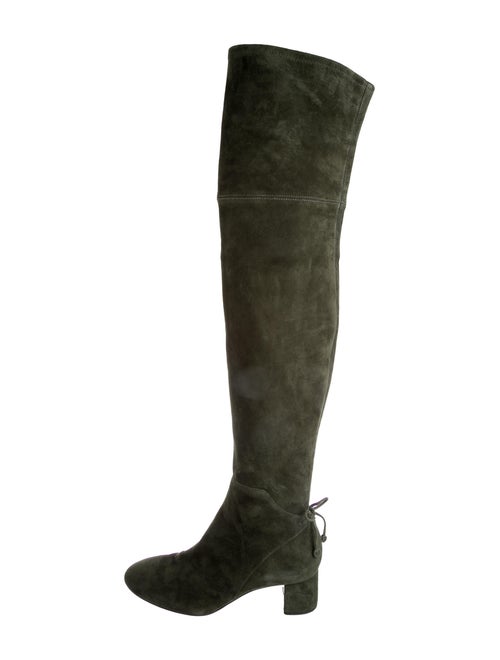Tory Burch Laila 45 Suede Boots Green
