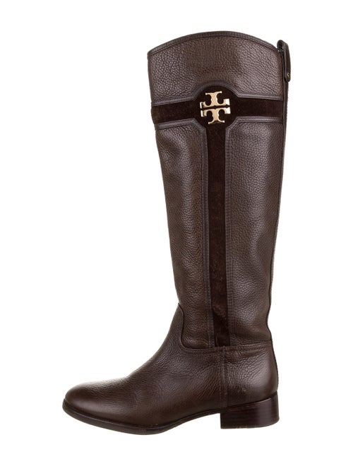 Tory Burch Leather Knee-High Boots Brown