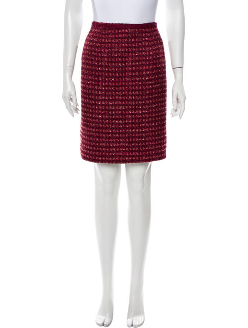 Tory Burch Tweed Pattern Knee-Length Skirt Metalli