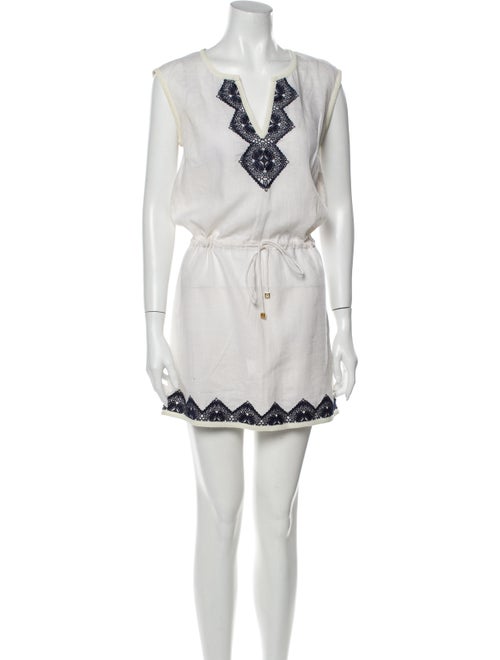 Tory Burch Linen Mini Dress White