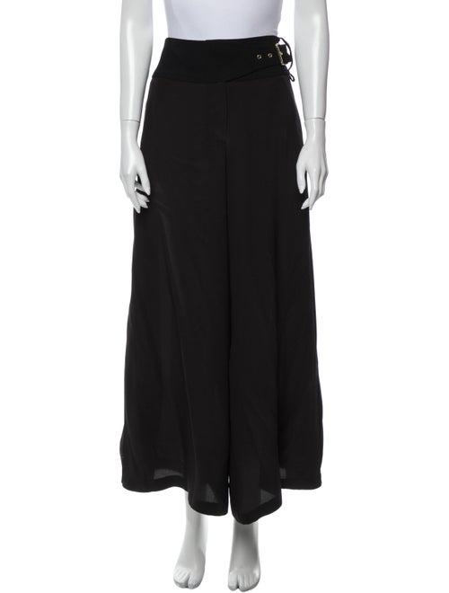 Tory Burch Silk Wide Leg Pants Black