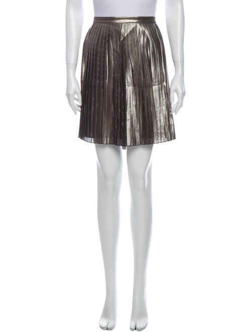 Tory Burch Silk Mini Skirt Metallic
