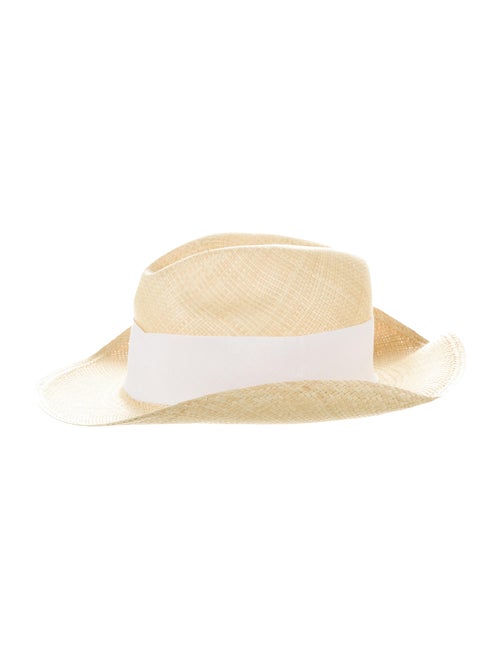 Tory Burch Straw Wide Brim Hat Tan