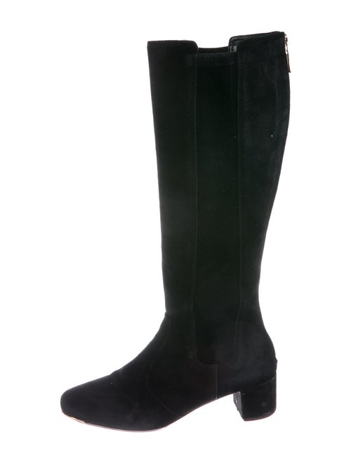 Tory Burch Suede Riding Boots Black